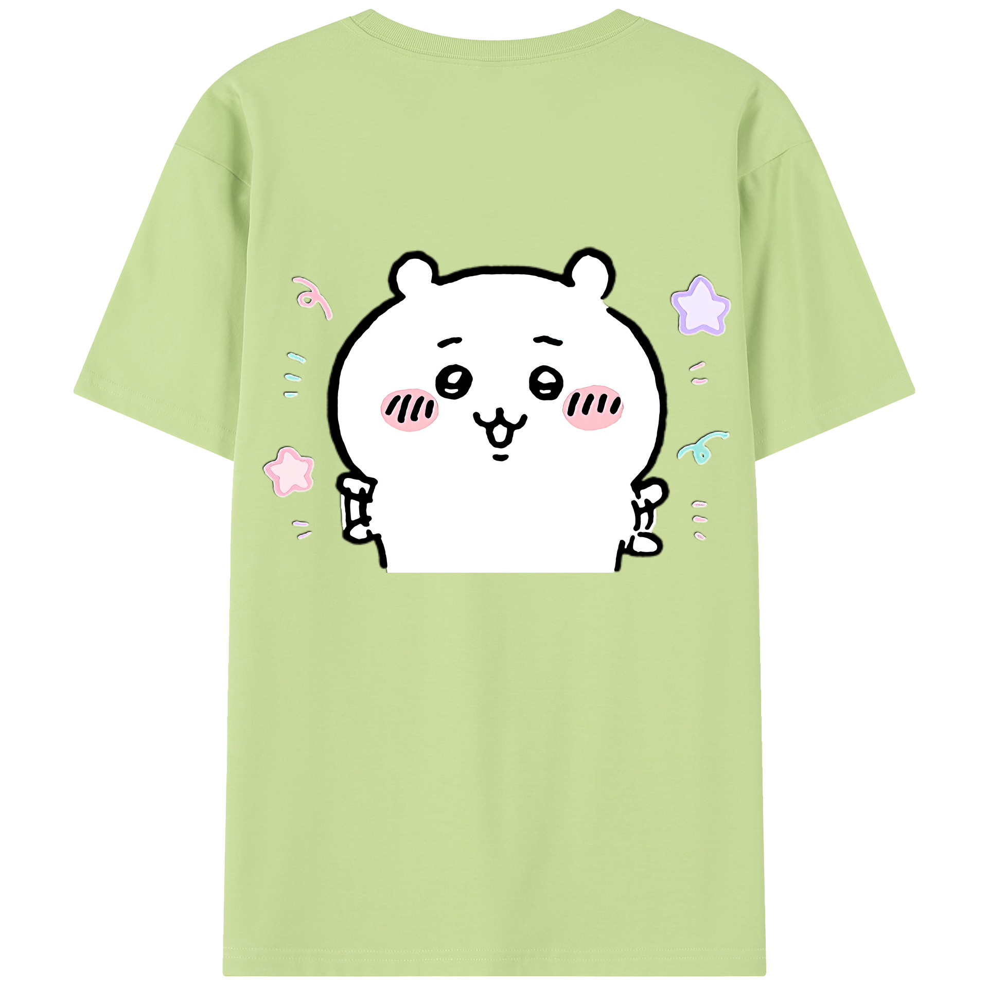 （画像用） ちいかわ ちいかわ Chii-kawa chiikawa 綿100％半袖Tシャツ（背面プリント）